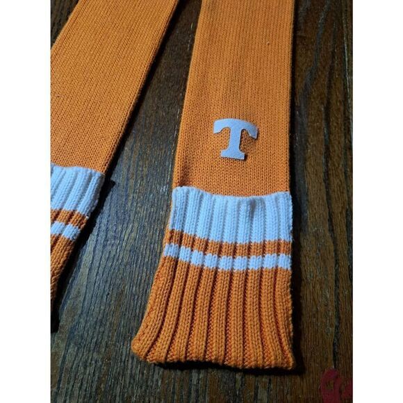 Adidas University TN Volunteers Orange White Collar Scarf Wrap w Hand Pockets - Picture 6 of 10